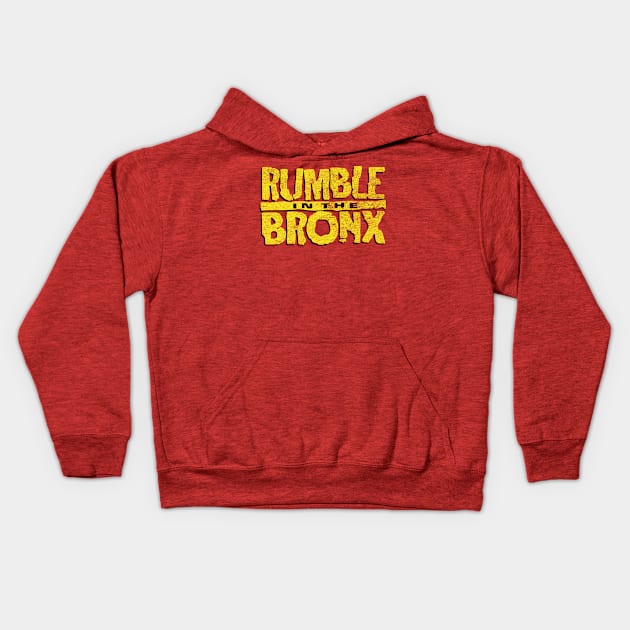 Rumble in the Bronx - Vintage 80s Distressed Kids Hoodie by mech4zone